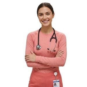 FIGS Salta Seamless Women's XS - Long Sleeve Underscrub W23KW1004 Apricot Nurse
